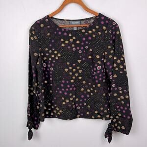 ModCloth floral tie sleeve blouse size small